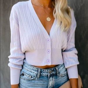 Cropped knit sweater